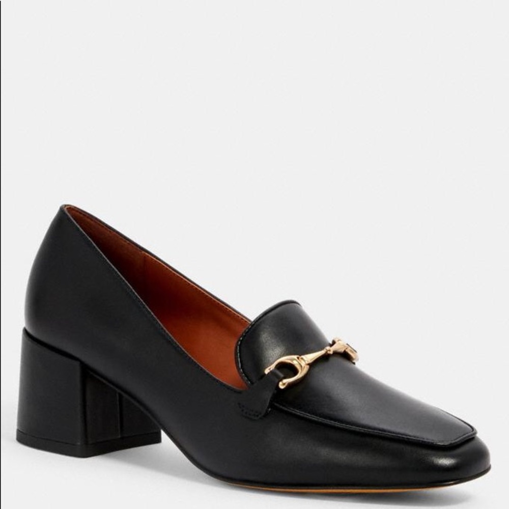Coach Leather Horse-bit Loafer Pump Size 7